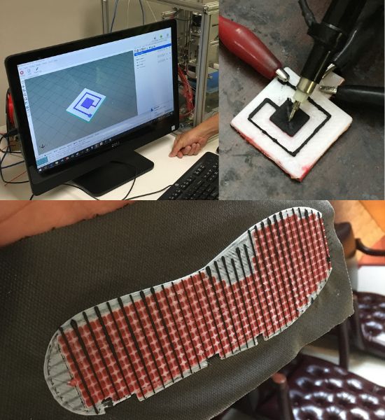 Composite image showing a computer screen with a 3D model